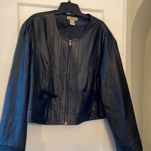 Black leather jacket